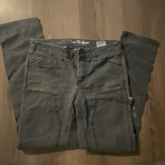 Carhartt Canvas Double Front Straight Leg Work Pants - Picture 2 of 4